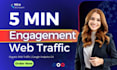 send 5min visit duration website traffic
