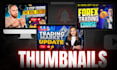 design eye catching crypto, trading youtube thumbnails
