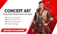 draw illustration concept and concept art