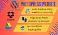 setup backup,migration or restore wordpress website