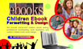 design children ebook, kids short story book, children chapter book illustration
