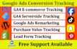 fix google analytics 4, ga4 ecommerce tracking, gads conversion tracking