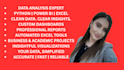 do data analysis projects with python, power bi and excel