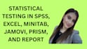 do statistical testing in spss, excel, minitab, jamovi, prism, and report