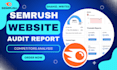 semrush website audit with competitors analysis