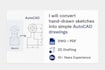 convert hand drawn sketches into simple autocad drawings