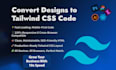 convert figma, xd, psd to html with tailwind css responsive