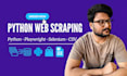 do python web scraping, data scraping, shopify scraping with selenium