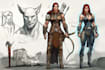 2d game art, 2d dnd art book, fantasy art character