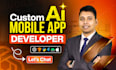develop ai chatbot mobile app, ai website and ai agent development llm