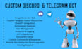 build business telegram bot, discord bot, integrate ai chatgpt