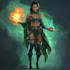 make a fantasy character design use d and d illustration
