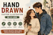 draw a custom couple illustration