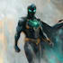 drawing custom superhero character in action