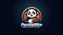 do panda with apple mascot logo design
