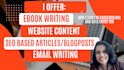 write SEO optimized content for your blog or website