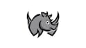 do rhino shield monochrome logo mascot design