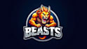do beasts team mascot logo design with business