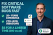 debug and fix mission critical software bugs as veteran cto