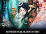 create a professional digital character illustration