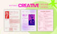 design a bold creative resume for artists and creatives