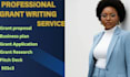 develop grant and proposal, research, application, business plan