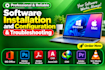 do software install, troubleshooting, and windows setup via teamviewer