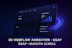 design 3d animated webflow saas website wizard gsap spline smooth scroll effects
