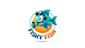 do fish gaming mascot logo design with business