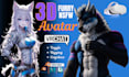 create 3d custom vrchat avatar and assets, furry nsfw 3d model for both PC quest
