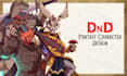 draw fantasy dnd art, monster character,and dnd party