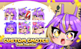 draw chibi twitch emotes, animated emotes for your vtuber and pngtuber
