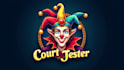 do medieval court jester head front view mascot logo