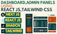 create dashboard using react js,next js,tailwind css