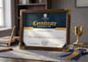 design a professional certificate for achievement, award or course completion