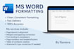 professionally format and edit your microsoft word document