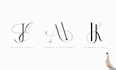 create elegant wedding logo, initials or monogram