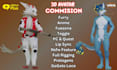 create custom vrchat avatar, 3d vtuber model, vrm furry avatar