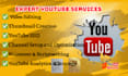 professional you tube channel management and video editing