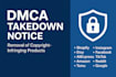 send dmca takedown notice to remove copyright,infringing,stolen listings content