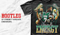 create bootleg style streetwear tshirt design