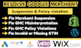 fix google merchant center account suspension resolve gmc policy violations