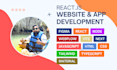 do app or website using react, next, tailwind or HTML