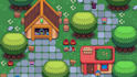 do pixel art tileset and backgound, pixel tilemap, game environment 16x16, 32x32