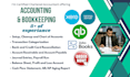 do cleanup, reconciliation, bookkeeping, accounting  in quickbooks online, xero