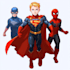 make super hero character design illustration