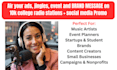 air your ads jingles event and brand message on college radio stations worldwide