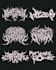 create awesome metal, y2k, psychedelic font logo