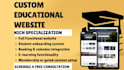 create custom educational website with onboarding e learning and booking system