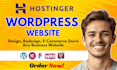 hostinger website redesign, hostinger wordpress website,hostinger website design